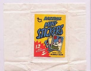 1969 Topps Mini Stickers Test